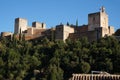 Alcazaba in Granada Spain at Sunset Royalty Free Stock Photo