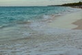 Amazing view of Caribbean beach with white sand and beautiful exotic palm trees, Dominican Republic, Caribbean Islands Royalty Free Stock Photo