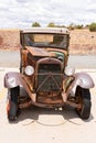 American Rat Rod Truck on the gas station Royalty Free Stock Photo