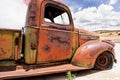 American Rat Rod Truck on the gas station Royalty Free Stock Photo