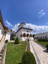 Aninoasa Monastery. Orthodox Christian church in Arges Romania. Religious site Royalty Free Stock Photo