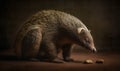 photo of anteater on dark background. Generative AI