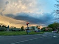 Approaching Thunderstorm at Ward Circle in Washington DC Royalty Free Stock Photo