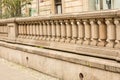 Photo of architectural elements, concrete, balusters, center of Europe.Warsaw