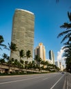 Photo of Armani Casa luxury highrise condominium Sunny Isles Beach FL on blue sky