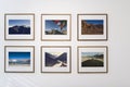 Photo art gallery on the wall