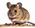 photo of Asian tree mouse isolated on white background. Generative AI