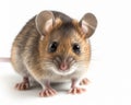 photo of Asian tree mouse isolated on white background. Generative AI