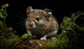 photo of Asian tree mouse in its natural habitat. Generative AI