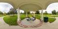 360 photo of the Atchafalaya Welcome Center picnic area Breaux Bridge, Louisiana USA Royalty Free Stock Photo