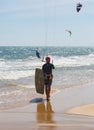 Photo athlete kitesurfing