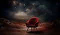 Photo backdrop space universe chaire stage portrait moon galaxy stars chair seat Royalty Free Stock Photo