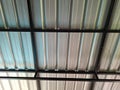 Roof background made of iron zinc combined with black iron bars Royalty Free Stock Photo