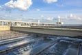 Backwash Process in Water Treatment Plant Royalty Free Stock Photo