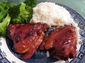 Baked Chicken Thighs Teriyaki Japanese Food For Dinner Royalty Free Stock Photo