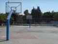 Basketball ground with two baskets Royalty Free Stock Photo