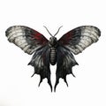 3d Model Of Black Wings Mothman On White Background