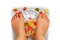 Photo of bathroom scale Royalty Free Stock Photo