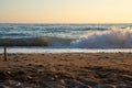 A photo from a beach with waves Royalty Free Stock Photo