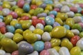 background of a lot of colorful candy stones