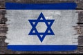 Photo of the beautiful colored national flag of the modern state of Israel on textured fabric, concept of tourism, economics and