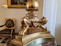 Beautiful golden, decorated old candlestick