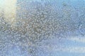 Ice patterns on winter glass Royalty Free Stock Photo