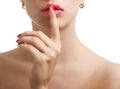 Photo of a beautiful red female lips Royalty Free Stock Photo