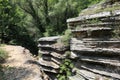 Beautiful rocks reminiscent of an accordion