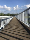 walk through the sky bridge Royalty Free Stock Photo
