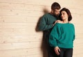 Photo of beautiful tender couple in casual clothes Royalty Free Stock Photo