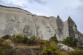 Beautiful unique Mountain landscape with fairy chimneys in Goreme, Cappadocia, Turkey Royalty Free Stock Photo