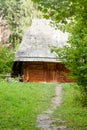 Photo of beautiful view of village house on the wonderful trees Royalty Free Stock Photo