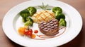 Grilled Steak With Heart-shaped Broccoli: A Romantic And Realistic Delight