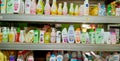 a photo of beauty supplies for the human body neatly arranged on a shelf, July 07 2023, Karawang, Indonesian