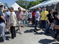 Big Crowd of People at the Greek Festival in May