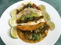 Birria Taco and Two Pastor Tacos