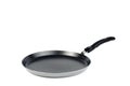 Photo of black fry pan over white background. Royalty Free Stock Photo