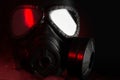 Black military gas mask close up view Royalty Free Stock Photo