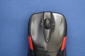 Photo of a black and red computer mouse Royalty Free Stock Photo