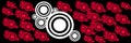 Black and white,red abstract background of circles Royalty Free Stock Photo