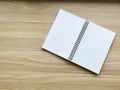 Photo blank book cover on textured wood background Royalty Free Stock Photo