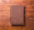 Photo blank book cover on wood Royalty Free Stock Photo