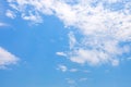 Photo of blue sky and white clouds or cloudscape. Royalty Free Stock Photo