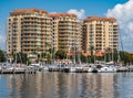 Photo of boats at the St Petersburg Marina Royalty Free Stock Photo