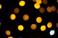 Photo of bokeh lights on black background