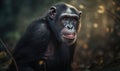 photo of bonobo in its natural habitat. Generative AI