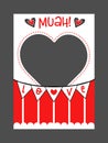 Photo booth props frame Valentines Day wedding