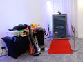 Photo booth set up in a room Royalty Free Stock Photo