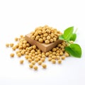 High Quality Stock Photo Of Soybean Pile On White Background